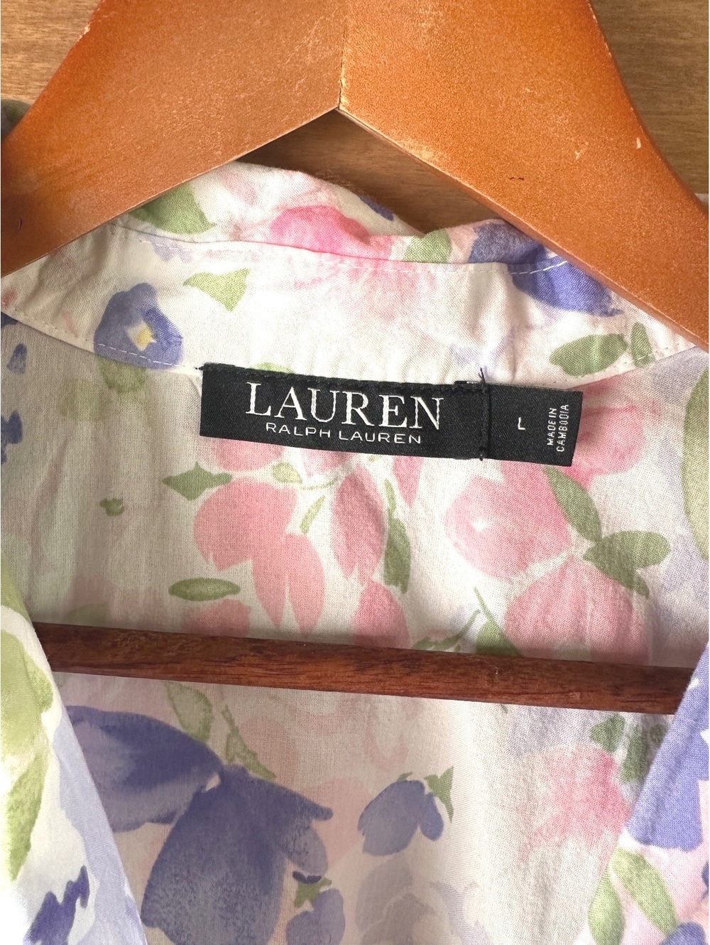 Lauren Ralph Lauren Black Label Short 2-Piece Pajama Set Floral Women’s Large - Picture 5 of 15
